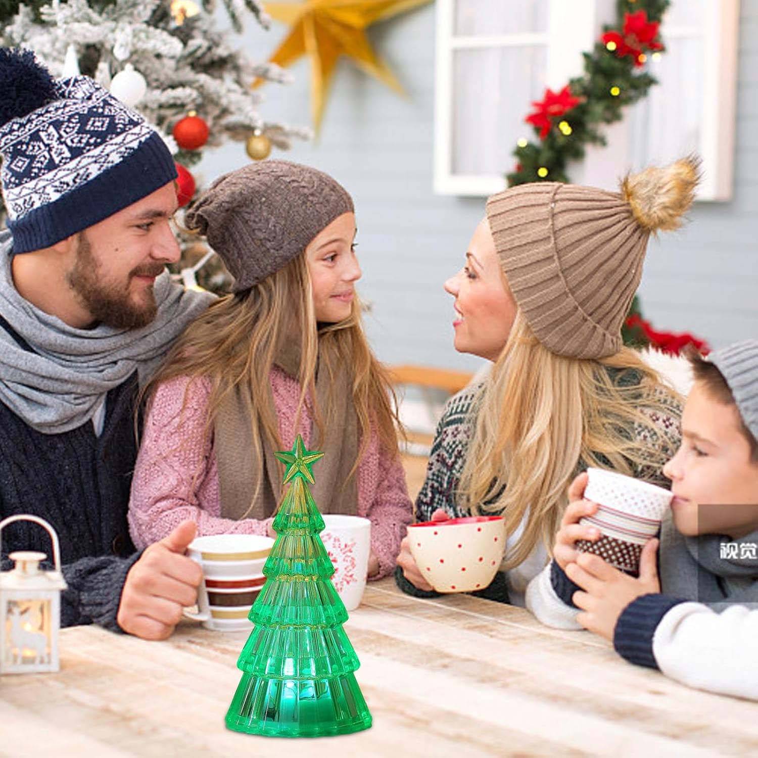3pcs Sapin de Noël Cristal LED avec Lumières, Décoration Mini Arbre de Noël Électrique avec Bougies LED pour Table, Cadeau Enfant, Bureau, Maison - Image 9