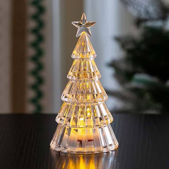 3pcs Sapin de Noël Cristal LED avec Lumières, Décoration Mini Arbre de Noël Électrique avec Bougies LED pour Table, Cadeau Enfant, Bureau, Maison - Image 6