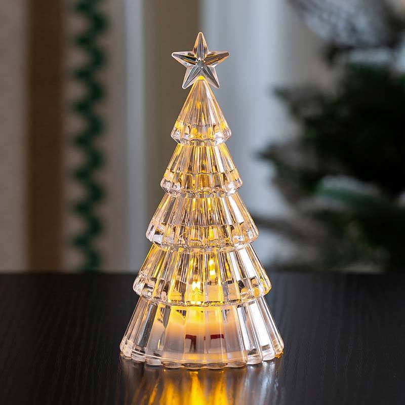 3pcs Sapin de Noël Cristal LED avec Lumières, Décoration Mini Arbre de Noël Électrique avec Bougies LED pour Table, Cadeau Enfant, Bureau, Maison - Image 6
