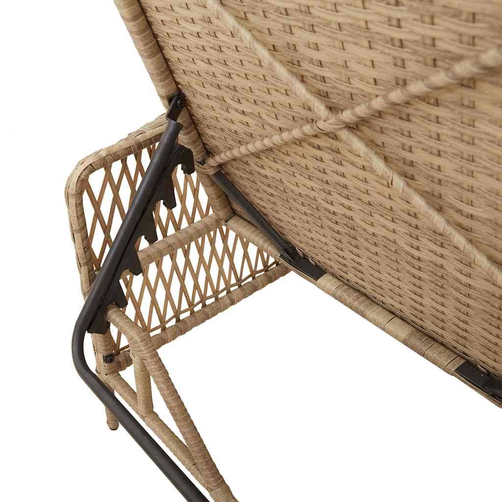 Transat | Bain de soleil | Chaise longue Beige et Gris clair 55 x 200 x 92 cm polyrotin - Image 8