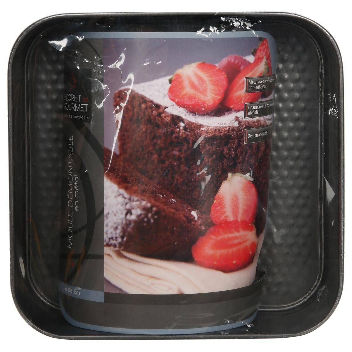 Moule à Cake Carré Démontable "Best" 26cm Noir - Image 6