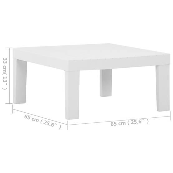 PANGIVO - Table de salon de jardin plastique blanc 65 x 65 x 33 cm - PANGIVO - Image 5
