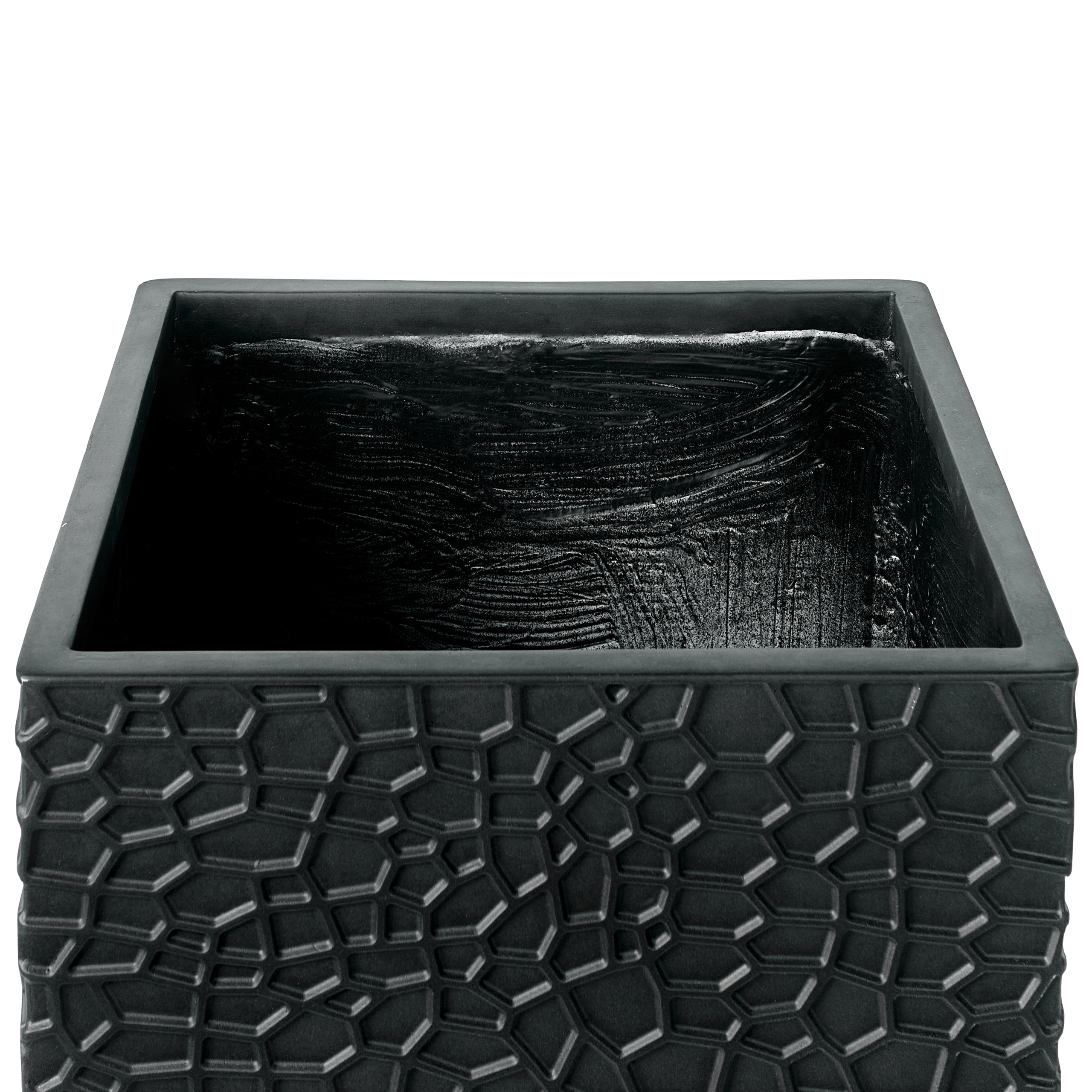 Cache-pot d'extérieur Fibre d'argile Noir FEIYAN - Beliani - Image 5