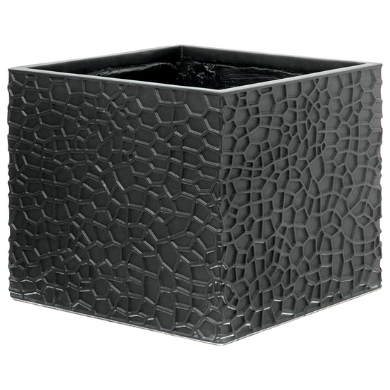 Cache-pot d'extérieur Fibre d'argile Noir FEIYAN - Beliani - Image 3