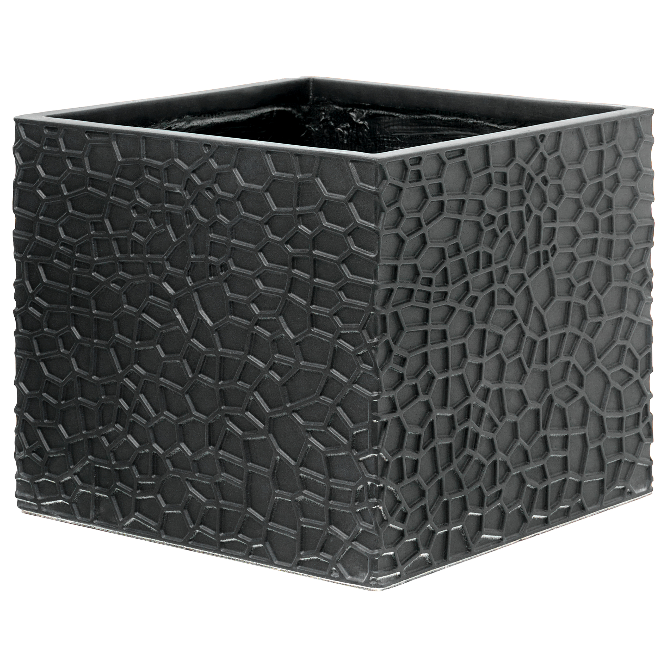 Cache-pot d'extérieur Fibre d'argile Noir FEIYAN - Beliani - Image 3