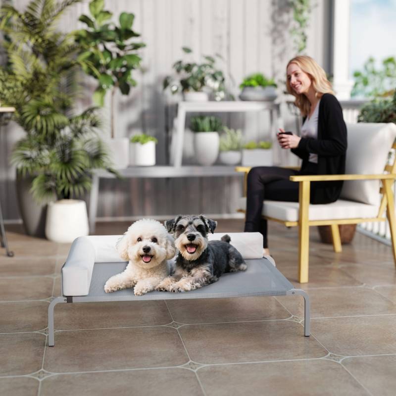 PANGIVO - Lit chien extérieur surélevé 110 x 75 x 30 cm polyester - PANGIVO - Image 7