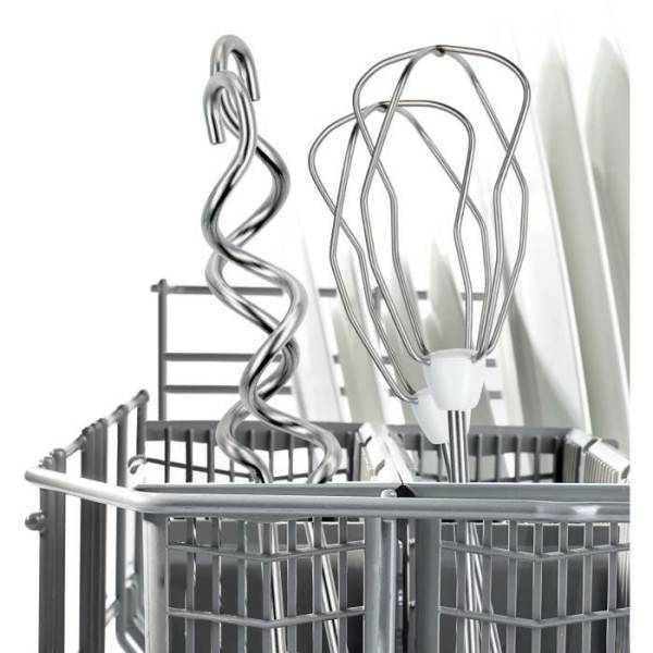 Bosch - Batteur Fouet Electrique  BOSCH CleverMixx MFQ3530 - 450 W - 5 vitesses - 2 fouets / 2 crochets pétrisseurs inox - Blanc / Gris - Image 4