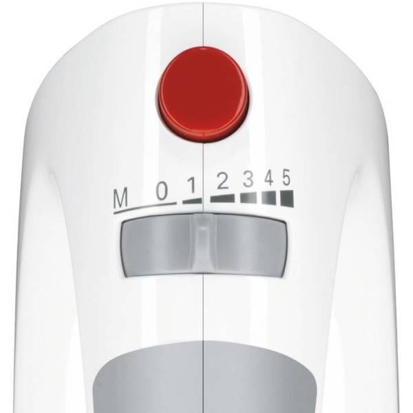 Bosch - Batteur Fouet Electrique  BOSCH CleverMixx MFQ3530 - 450 W - 5 vitesses - 2 fouets / 2 crochets pétrisseurs inox - Blanc / Gris - Image 3