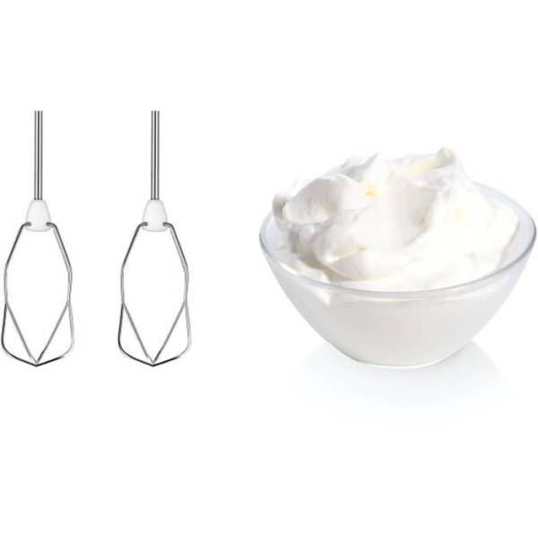 Bosch - Batteur Fouet Electrique  BOSCH CleverMixx MFQ3530 - 450 W - 5 vitesses - 2 fouets / 2 crochets pétrisseurs inox - Blanc / Gris - Image 5