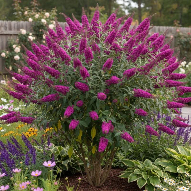 Arbre aux papillons Buzz™ Velvet, Buddleia à fleurs Violette - feuillage Caduc - Pot de 3L - 20/40 cm-  hauteur à maturité De 0,50 m à 1,00 m - Image 3