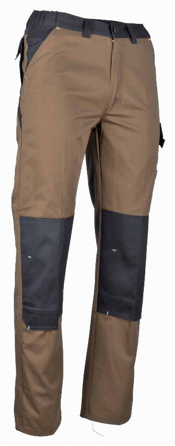 Pantalon Forgeron multipoche Zéro métal LMA Châtaigne / Gris - T.42 - 1677 T42