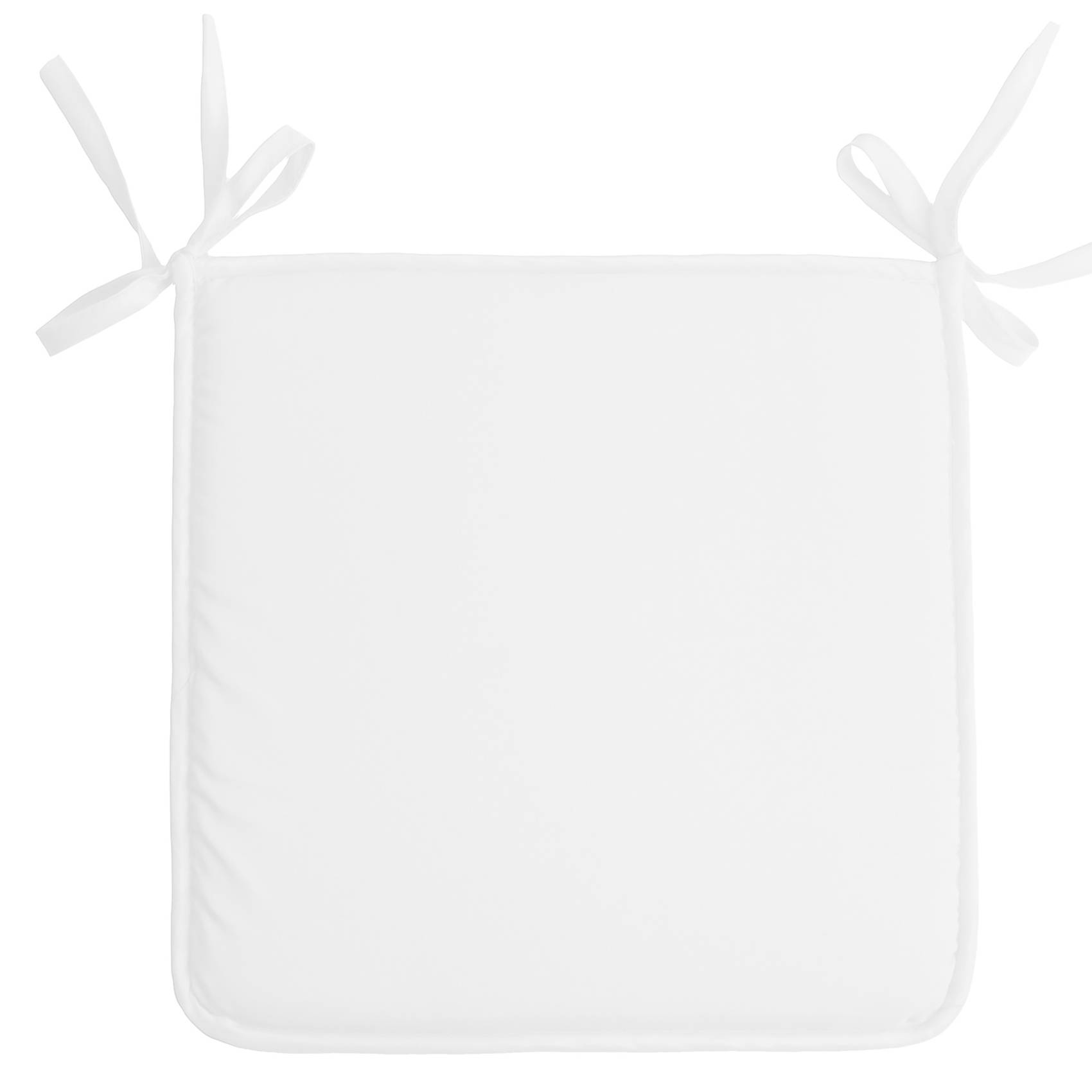 Lovely Casa - Galette de chaise unie aux multiples couleurs - LOVELY CASA - Polyester - Blanc - Image 1