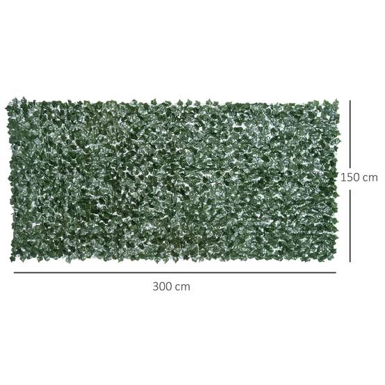ComfortXL - Haie Artificielle Brise-Vue 300x150cm PE Occultant Jardin Balcon Vert - ComfortXL Outdoor Living - Image 3