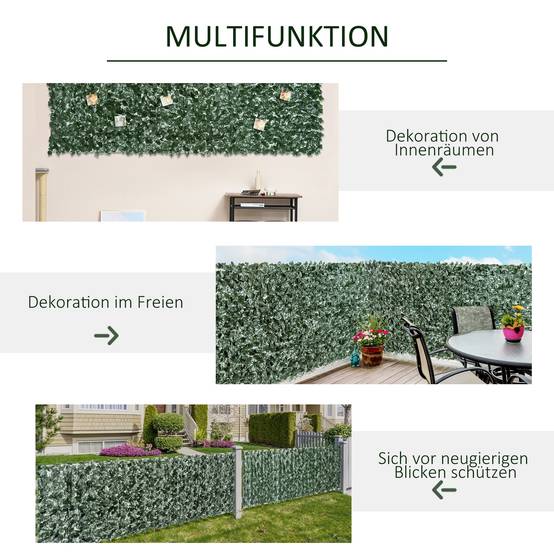 ComfortXL - Haie Artificielle Brise-Vue 300x150cm PE Occultant Jardin Balcon Vert - ComfortXL Outdoor Living - Image 5