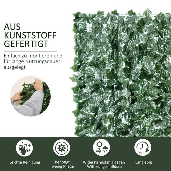 ComfortXL - Haie Artificielle Brise-Vue 300x150cm PE Occultant Jardin Balcon Vert - ComfortXL Outdoor Living - Image 4
