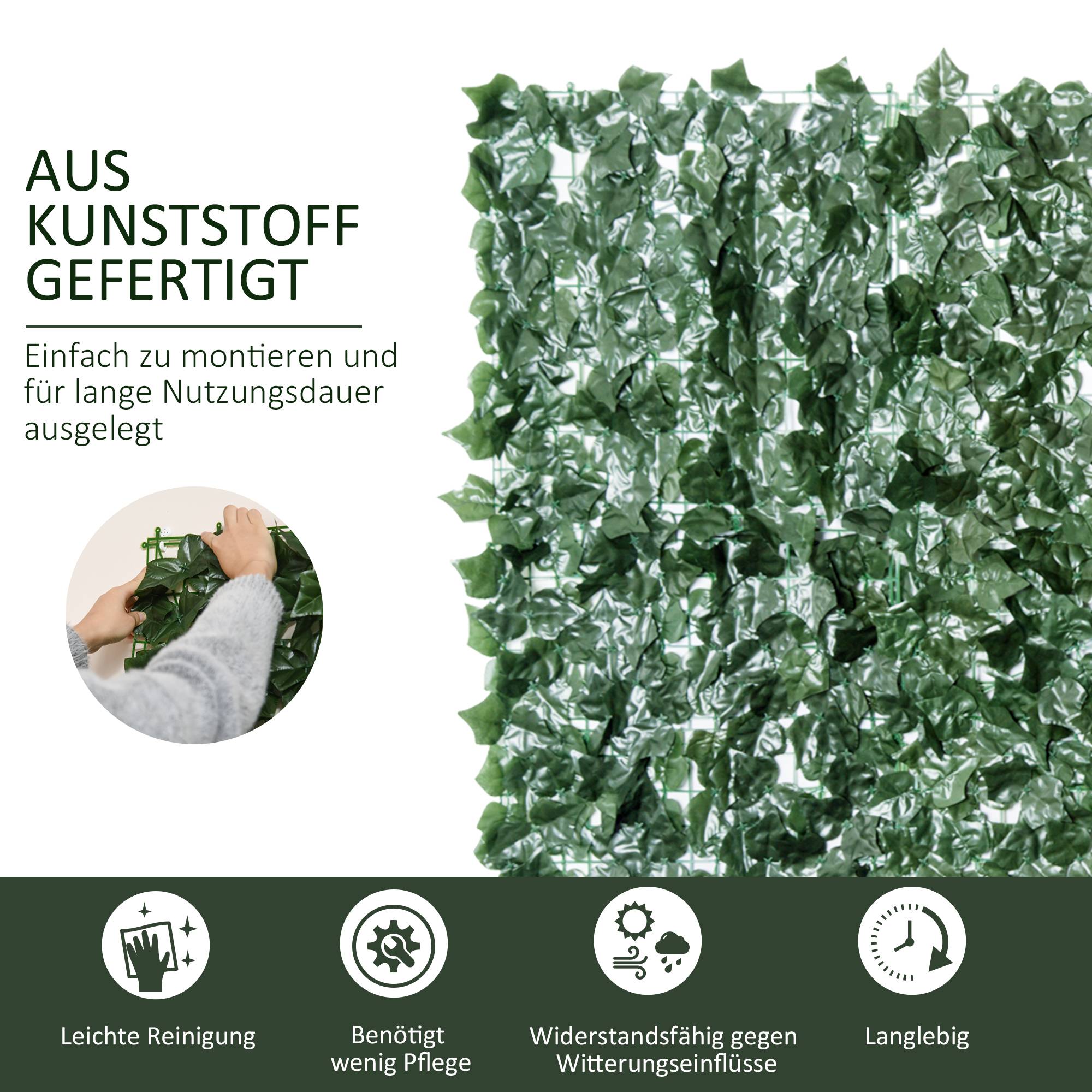 ComfortXL - Haie Artificielle Brise-Vue 300x150cm PE Occultant Jardin Balcon Vert - ComfortXL Outdoor Living - Image 4
