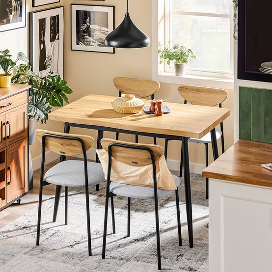 SoBuy Ensemble Table à Manger 5 Pièces avec Chaises Confortables pour Petits Espaces - Image 2