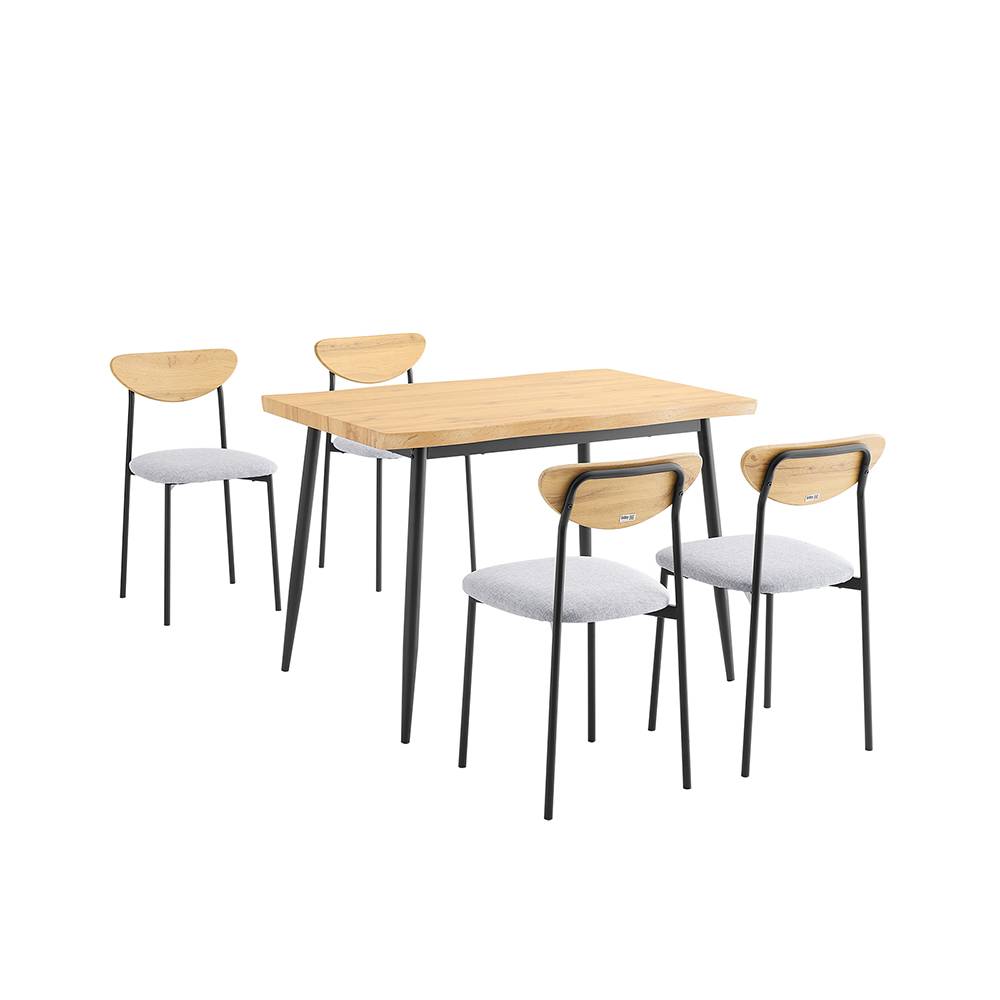 SoBuy Ensemble Table à Manger 5 Pièces avec Chaises Confortables pour Petits Espaces - Image 1