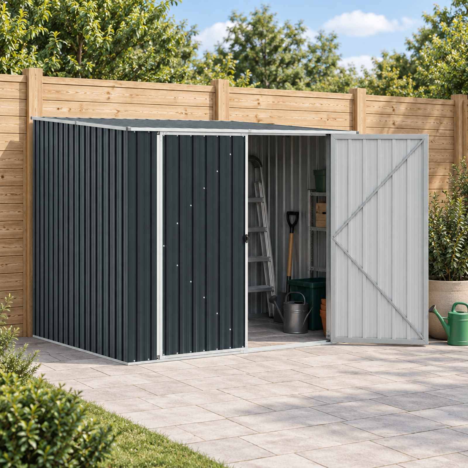 Vidaxl - Abri de jardin Anthracite 195x198x159 cm Acier galvanisé 3.9m² vidaXL 46255 - Image 1