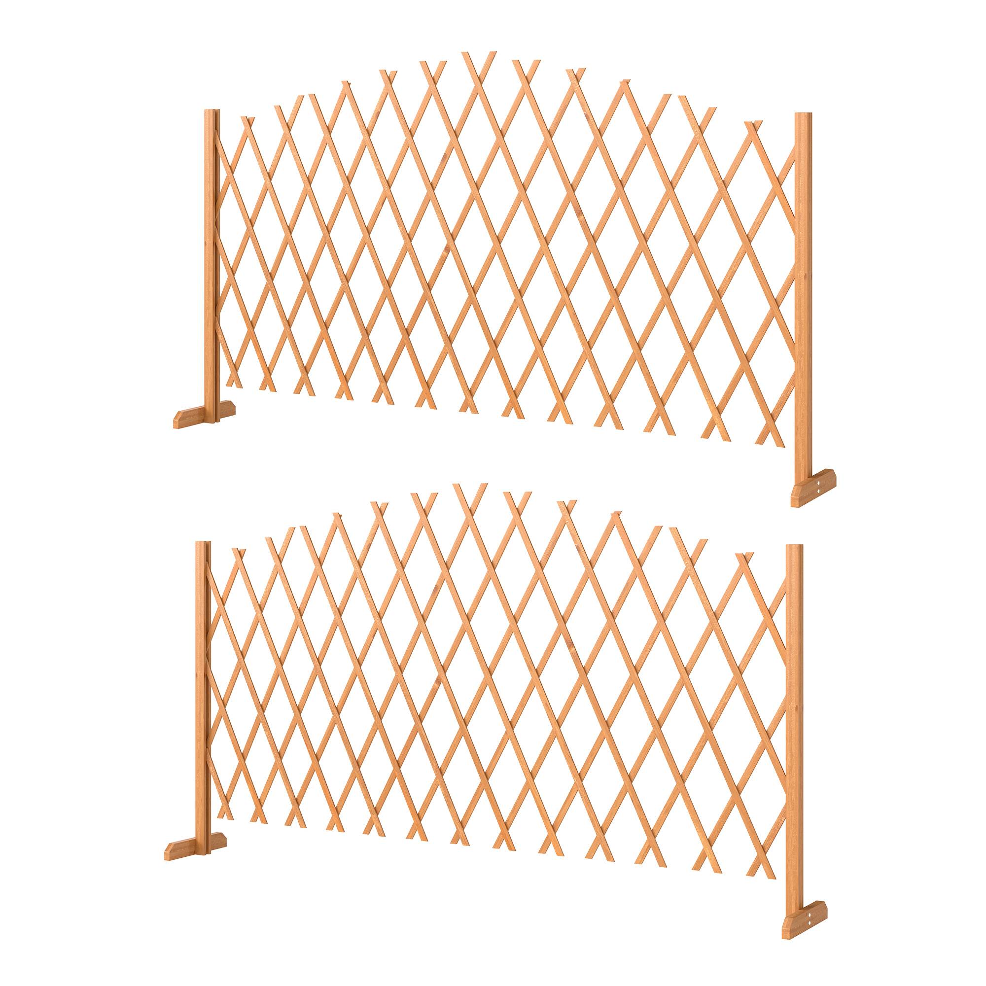 Barrière de séparation extensible bois marron 180 x 30 x 103 cm - PANGIVO - Image 2