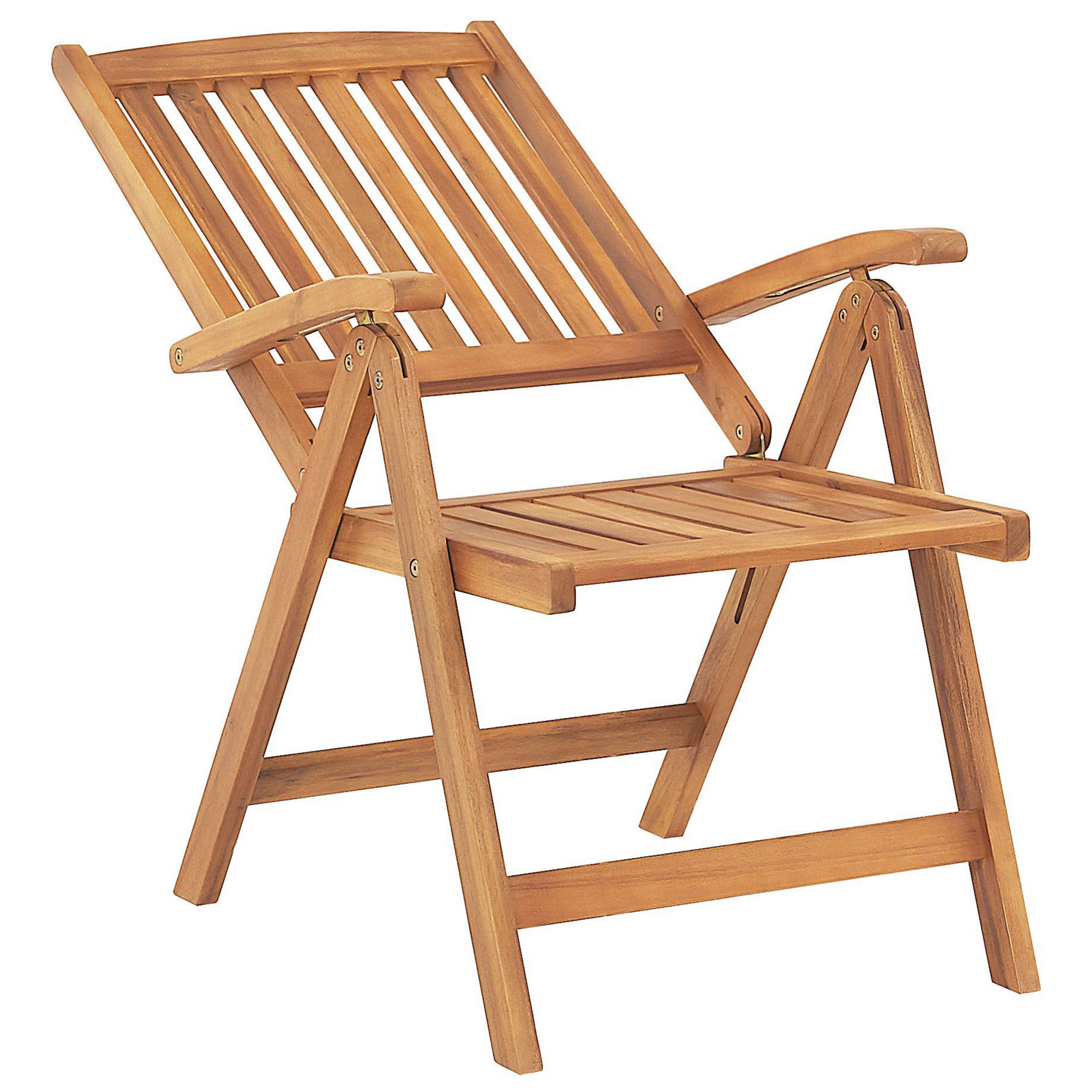 Beliani - Chaise de jardin Acacia Blanc cassé JAVA Beliani - Image 4
