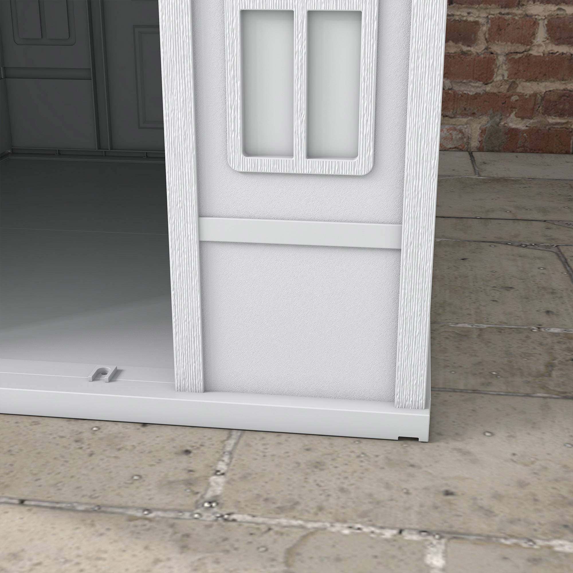 ComfortXL - Niche chien extérieur PP gris 84,2 x 98,2 x 82 cm pour chiens moyens et grands toit incliné - ComfortXL Outdoor Living - Image 10