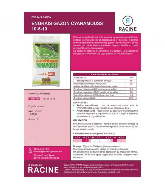 Engrais azoté pour croissance du feuillage 25kg RACINE F-ENG005 - Image 2