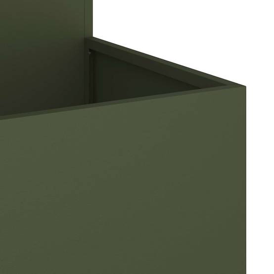 Cache-pot | Bac à fleurs de jardin Vert olive 80 x 80 x 60 cm Acier - Image 9