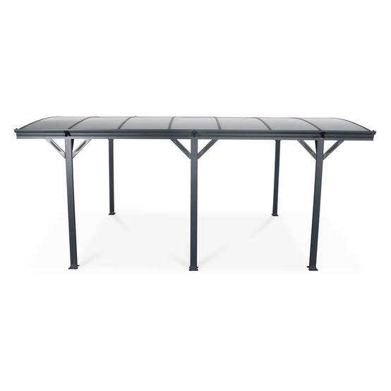 Carport de 15m² en aluminium anthracite et polycarbonate - Le Mans 5x3m - abri de voiture 500 x 300 x 220 cm | sweeek - Image 3