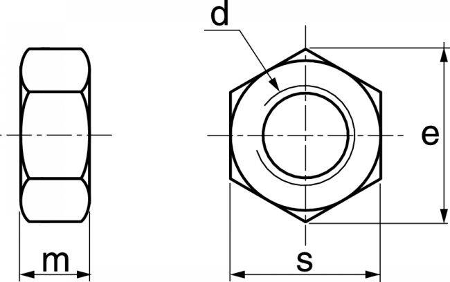 Écrou hexagonale HU A4 DIN 934 M24 boîte de 25 - ACTON - 6460124 - Image 3