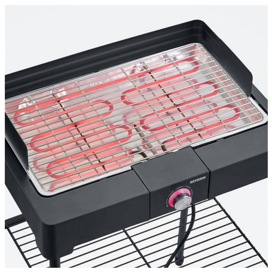 Severin - Barbecue Sur Pieds Pg8566 -2200 W -grille Inox 44,5 X 26 Cm-thermostat-noir - Severin - Image 3