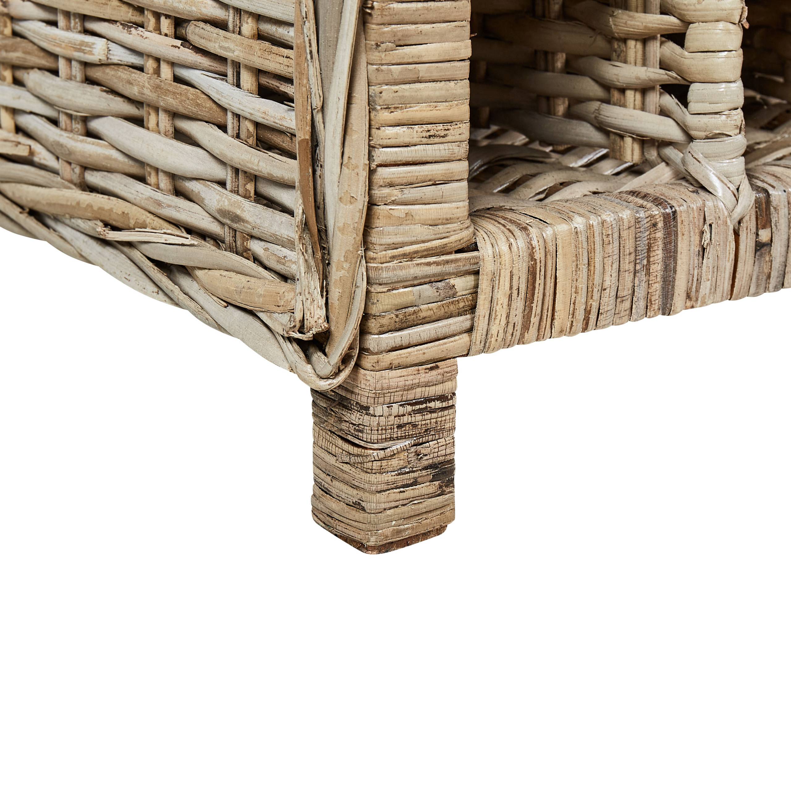 Beliani - Porte-Bouteilles Casier à 28 Rangements en Rotin Clair 112 cm avec Etagère et Rangement Supérieur Décoratif et Fonctionnel Matière Robuste - Image 6