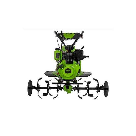 Motoculteur Diesel Moteur 7 CV 246 cm3 Motobineuse avec fraises et butteur Démarrage électrique VITO - Image 2