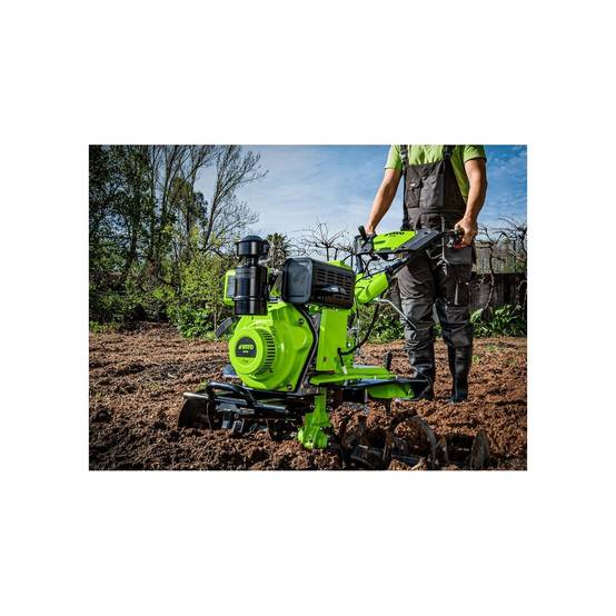Motoculteur Diesel Moteur 7 CV 246 cm3 Motobineuse avec fraises et butteur Démarrage électrique VITO - Image 3