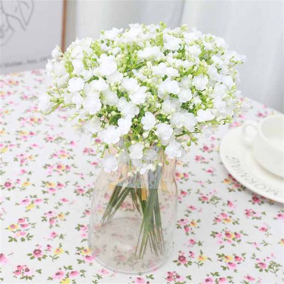 Bouquet de Gypsophile Artificielle Blanc - Lot de 12 Tiges - Décoration Élégante Sans Entretien - Lytech - Image 2
