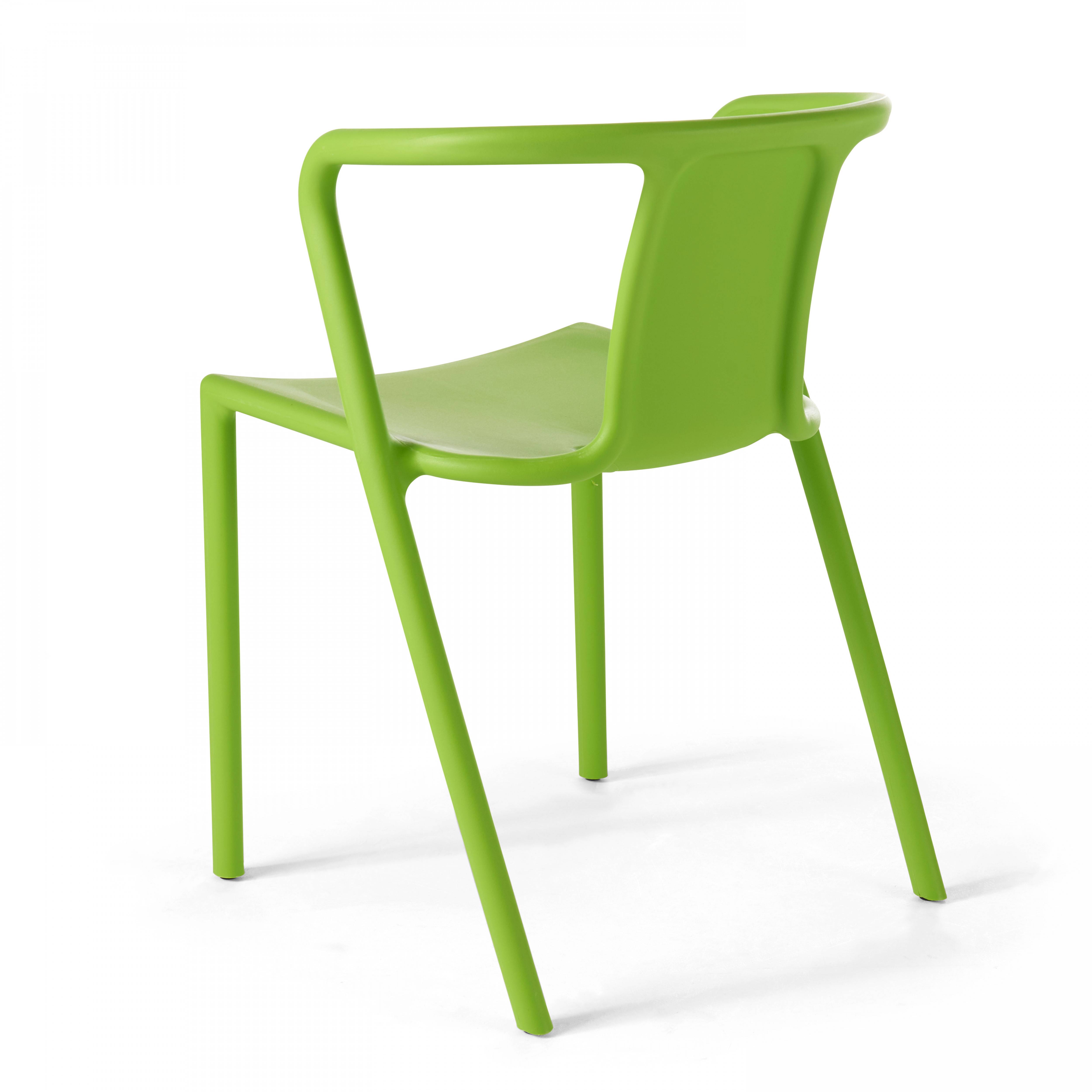 Oviala - Fauteuil de jardin design en plastique vert - Oviala - Image 2