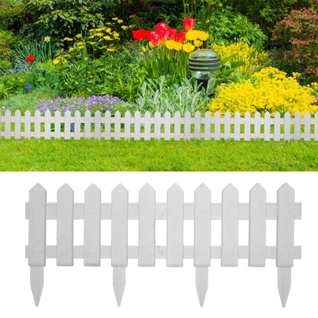 Bordure pelouse classique plastique PP décoration massifs séparation espaces 10m blanc - ComfortXL Outdoor Living - Image 1
