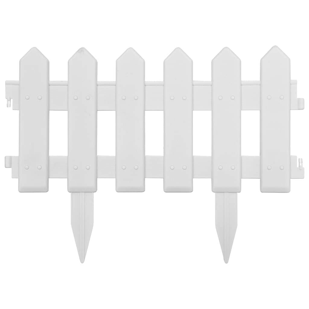Bordure pelouse classique plastique PP décoration massifs séparation espaces 10m blanc - ComfortXL Outdoor Living - Image 3