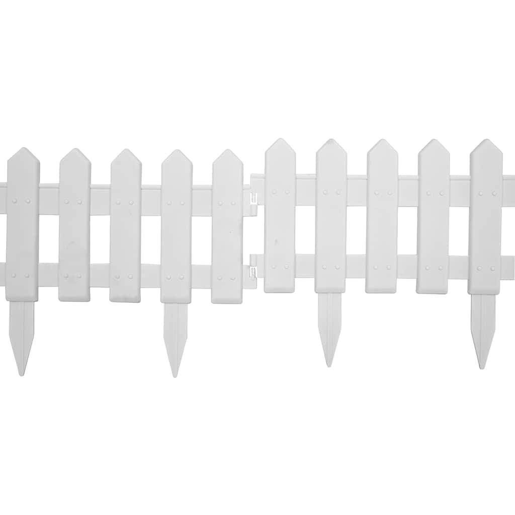 Bordure pelouse classique plastique PP décoration massifs séparation espaces 10m blanc - ComfortXL Outdoor Living - Image 6