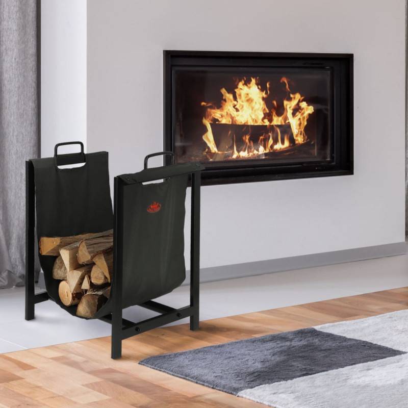 Esschert Design - Porte bûches en tissu avec support en métal Fancy Flames - Image 5