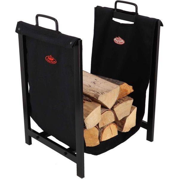 Esschert Design - Porte bûches en tissu avec support en métal Fancy Flames - Image 2