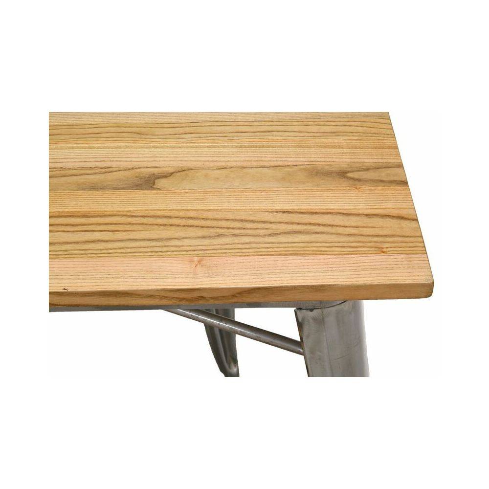 Aubry Gaspard - Table industrielle en métal et bois d'orme huilé - Image 3
