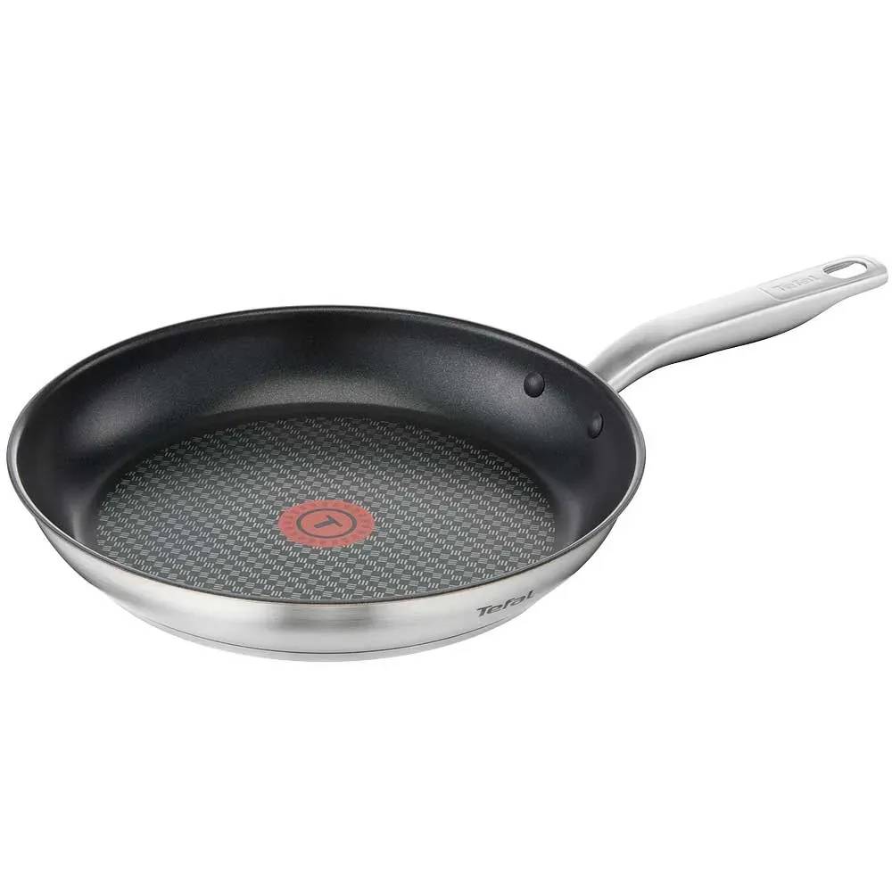 Poêle Virtuoso 250° revêtement antiadhésif acier inox noir Ø30 cm Tefal - Image 1