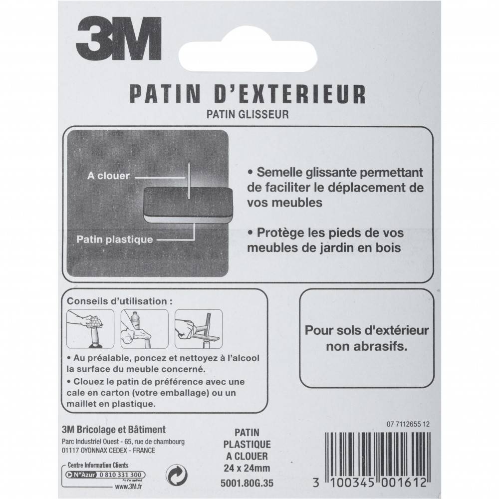 Lot de 4 patins en plastique 3M - 3M - Image 4