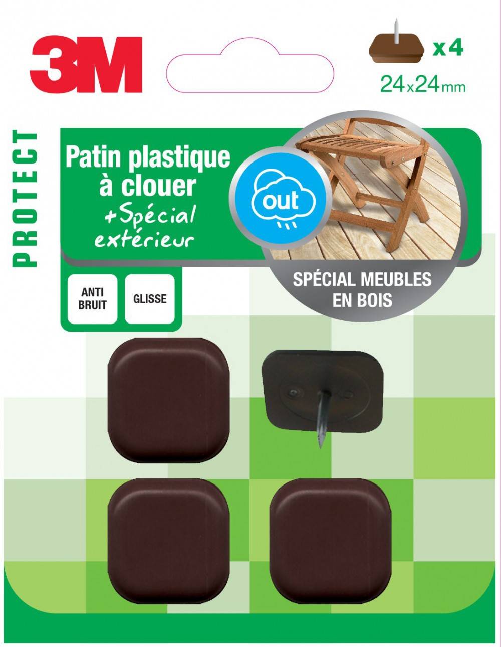 Lot de 4 patins en plastique 3M - 3M - Image 1