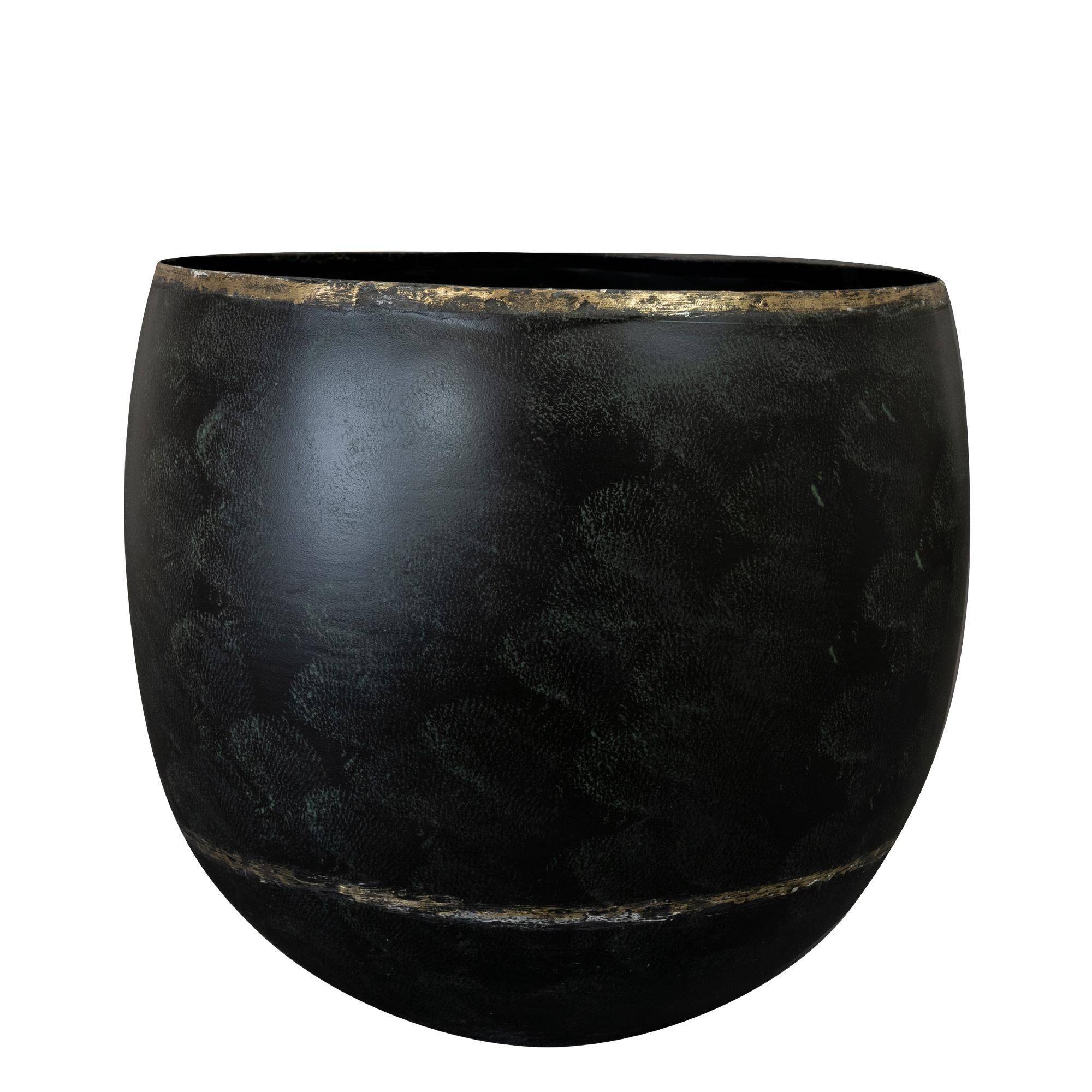 Pot Belia noir vintage L - H28 W33 cm- La Green Touch - Image 4