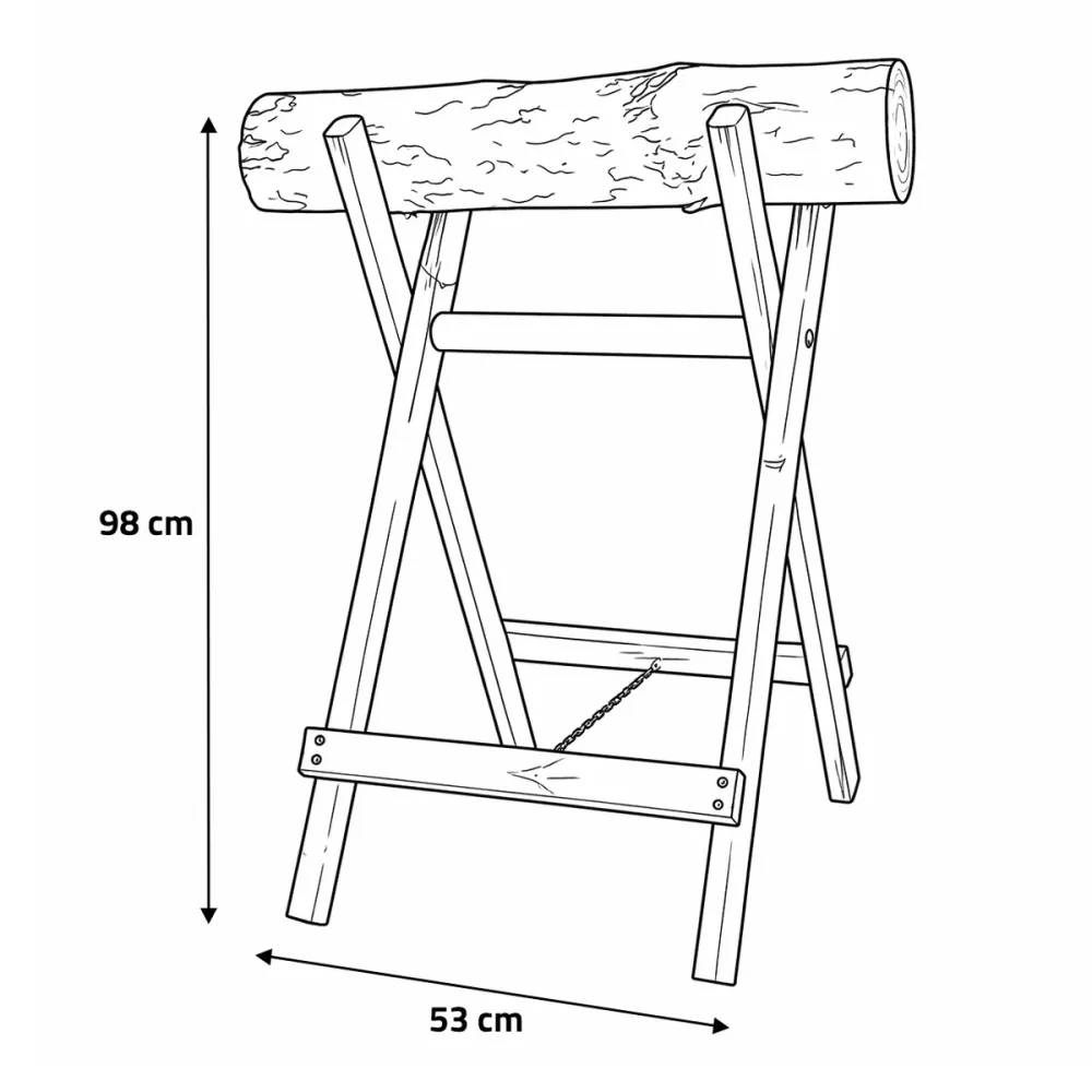 Chevalet en bois naturel pour sciage - Image 7