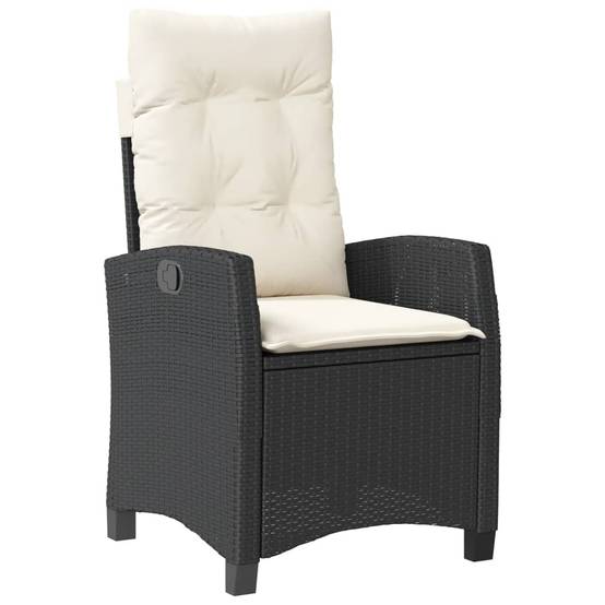 ComfortXL - Fauteuils de Jardin Relax Résine Tressée Dossier Inclinable pour Balcon Lot de 2 Noir – ComfortXL Outdoor Living - Image 4