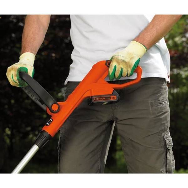 Coupe-Bordure BLACK+DECKER 23 cm 18 V 2 Ah - GLC1823L20-QW - Tete Pivotante 180° - Image 5