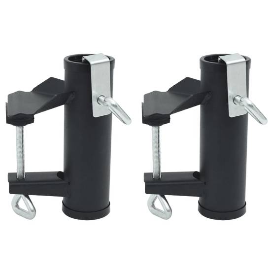 Lot de 2 Pinces à parasol pour balcon - accessoire parasol 25-38 mm acier - MEUBLE PRO - Image 2